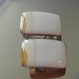 Clay Vintage Style Clip on Earrings